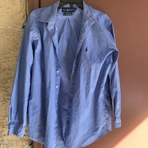Polo by Ralph Lauren Classic Oxford Blue Yarmouth Pinpoint Oxford Size 15 1/2